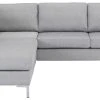 Veke Toronto Avokulmasohva Vasen Vaaleanharmaa Surprise 25T6 Kangas, L1-metallijala