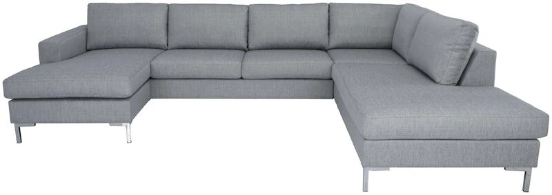 Veke Toronto U-kulmasohva Oikea Vaaleanharmaa Surprise 25T6 Kangas, L1-metallijalat 4 Veke Toronto U-kulmasohva Oikea Vaaleanharmaa Surprise 25T6 Kangas, L1-metallijalat - Image 2