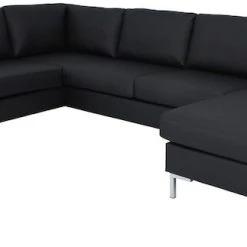 Veke Toronto U-kulmasohva Vasen Musta Madryt Noir 910 PU-keinonahka, L1-metallijalat 7 Veke Toronto U-kulmasohva Vasen Musta Madryt Noir 910 PU-keinonahka, L1-metallijalat -Veke Myymälä toronto u kulmasohva vasen musta pu keinonahka 4