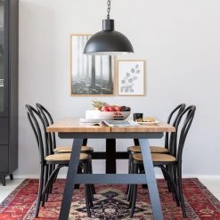 Veke Tuohi-Wienberg 4-hengen Ruokailuryhmä Musta/lakattu Tammi -Veke Myymälä tuohi lankkupoyta 150x95 musta tammi wienberg tuoli musta luonnonvari 1 web 1