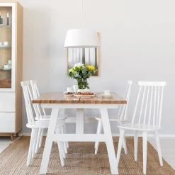 Veke Tuohi-Lotta 4-hengen Ruokailuryhmä Valkoinen/lakattu Tammi 11 Veke Tuohi-Lotta 4-hengen Ruokailuryhmä Valkoinen/lakattu Tammi -Veke Myymälä tuohi lankkupoyta 150x95 valkoinen tammi lotta pinnatuoli valkoinen 2 web