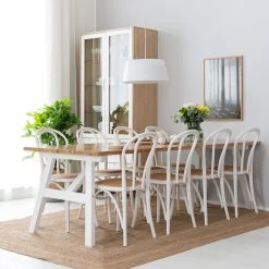 Veke Tuohi Lankkupöytä 240x95 Cm Lakattu Tammi/ Valkoinen 10 Veke Tuohi Lankkupöytä 240x95 Cm Lakattu Tammi/ Valkoinen -Veke Myymälä tuohi lankkupoyta 240x95 valkoinen tammi wienberg tuoli valkoinen luonnovari web