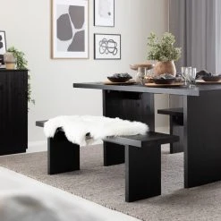 Veke Tyvi Penkki 135x35 Cm Puuvalmis -Veke Myymälä tyvi penkki hiiili