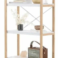 Umbra Bellwood Seisova Hylly 5 Tasoa 60,9x26x167,6cm Luonnonväri/valkoinen -Veke Myymälä umbra bellwood seisova hylly 5tasoa luonnonvari valkoinen