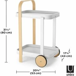 Umbra Bellwood Tarjotinvaunu Luonnonväri/valkoinen