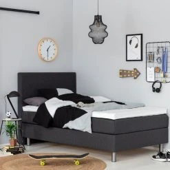 Unia 100 Jenkkisänkypaketti 120x200 Cm Tummanharmaa, 5 Cm Prof Vm, Metallijalat -Veke Myymälä unia 100 jenkkisanky 120x200cm viisto