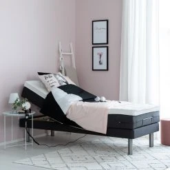 Unia 100 Moottorisänkypaketti 80x200 Cm, 5cm Prof Vm, Metallijalat -Veke Myymälä unia 100 moottorisanky 80x200cm viistosta