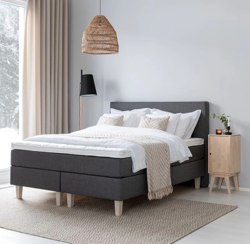 Unia 300 Jenkkisänkypaketti 160x200 Cm M/L T.harmaa, 8cm Prof Vm, Jalat 18cm Roy 3 Unia 300 Jenkkisänkypaketti 160x200 Cm M/L T.harmaa, 8cm Prof Vm, Jalat 18cm Roy