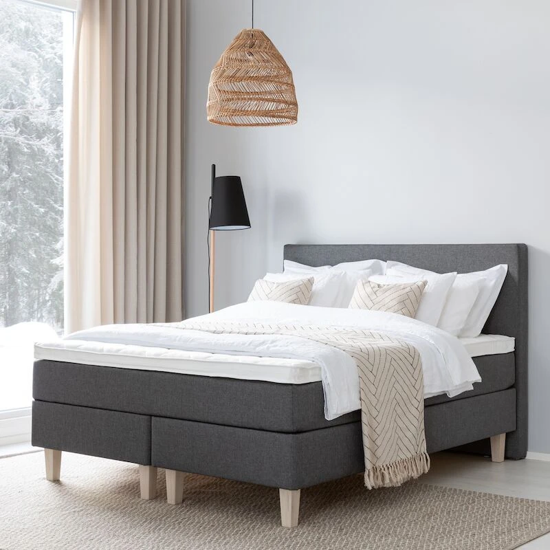 Unia 300 Jenkkisänkypaketti 160x200 Cm M/L T.harmaa, 8cm Prof Vm, Jalat 18cm Roy 7 Unia 300 Jenkkisänkypaketti 160x200 Cm M/L T.harmaa, 8cm Prof Vm, Jalat 18cm Roy - Image 5