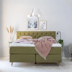 Unia 900 Jenkkisänkypaketti 160x200 Cm M/L Vihreä, Unia 600 Pp, J 14 Cm Viona Ta