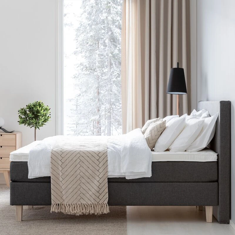 Unia 300 Jenkkisänkypaketti 160x200 Cm M/L T.harmaa, 8cm Prof Vm, Jalat 18cm Roy 5 Unia 300 Jenkkisänkypaketti 160x200 Cm M/L T.harmaa, 8cm Prof Vm, Jalat 18cm Roy - Image 3