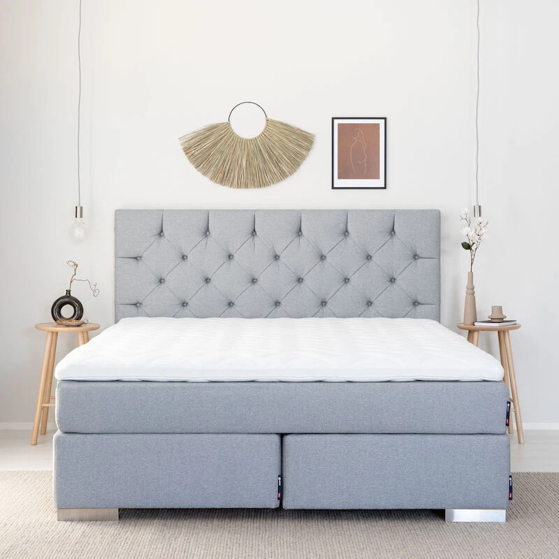 Unia Kulta Jenkkisänkypaketti 160x200 L HR35, Kulma Jaloilla, V.harmaa Fame 170 6 Unia Kulta Jenkkisänkypaketti 160x200 L HR35, Kulma Jaloilla, V.harmaa Fame 170 - Image 4