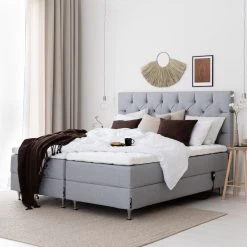 Unia Kulta Moottorisänkypaketti 160x200 XL Stylex, Shampanja Jaloilla, V.harmaa