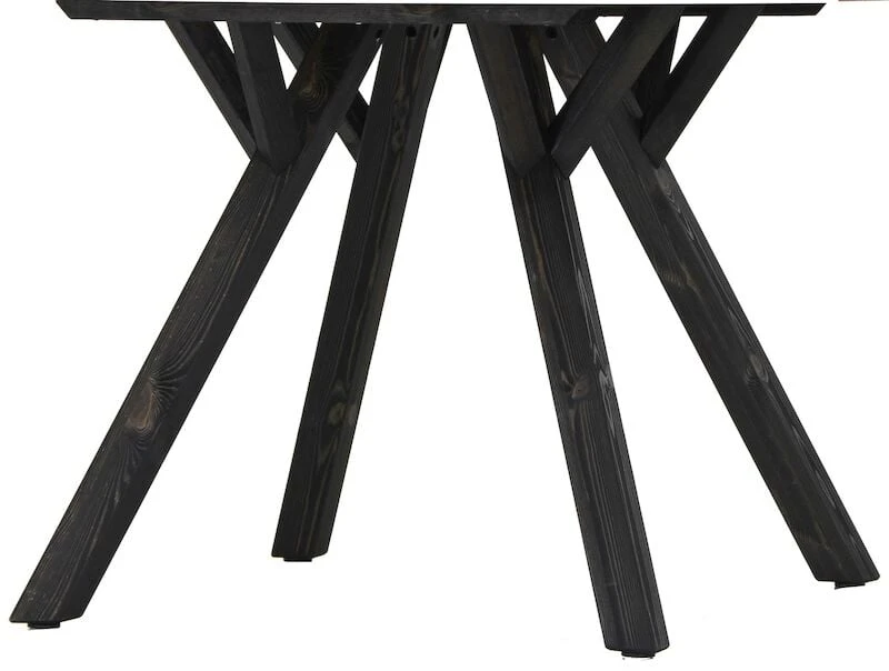 Veke Lana Pyöreän Pöydän Puujalat Musta 4 Veke Lana Pyöreän Pöydän Puujalat Musta - Image 2