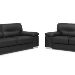 Veke Vire Sohvakalusto 3 Ja 2 Istuttavat Musta Nahka/keinonahka 12 Veke Vire Sohvakalusto 3 Ja 2 Istuttavat Musta Nahka/keinonahka -Veke Myymälä veke vire sohvakalusto musta nahka