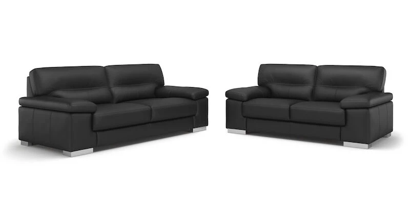 Veke Vire Sohvakalusto 3 Ja 2 Istuttavat Musta Nahka/keinonahka 7 Veke Vire Sohvakalusto 3 Ja 2 Istuttavat Musta Nahka/keinonahka - Image 5