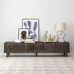 Veke Vieno Tv-taso 190x42 Cm Vahattu Saarni Musta -Veke Myymälä vieno tv taso 190x42 cm vahattu saarni musta web 3