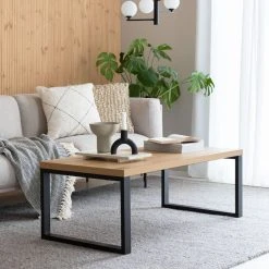 Eureka Bergen Sohvapöytä Tammi/musta -Veke Myymälä viilu sohvapoyta web 5