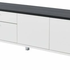 Veke Viima Tv-taso 180 Valkoinen/musta -Veke Myymälä viima tv taso 1 2