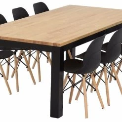 Veke Vuono-Rana 8-hengen Ruokailuryhmä, Musta -Veke Myymälä vuono rana ruokailuryhma 8 hengen musta kuva3