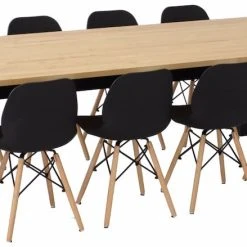 Veke Vuono-Rana 8-hengen Ruokailuryhmä, Musta -Veke Myymälä vuono rana ruokailuryhma 8 hengen musta kuva4